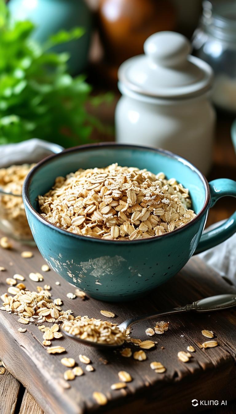 Frukost med havregrynsgröt och bär